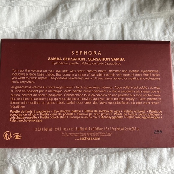 Sephora Samba Sensation Eyeshadow Palette- matte, shimmer and metallic - Picture 7 of 7